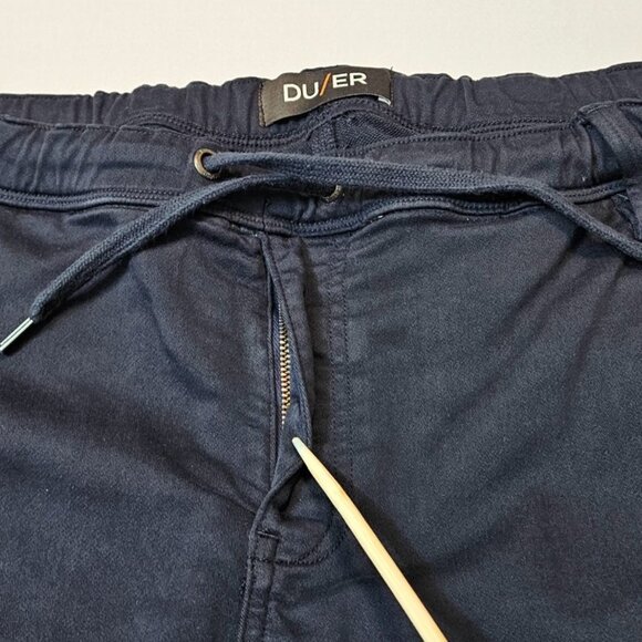 DUER Jogger Pants Mens No Sweat Slim Fit Stretch Breathable 36x29 Navy MNF9B022 - Picture 5 of 16